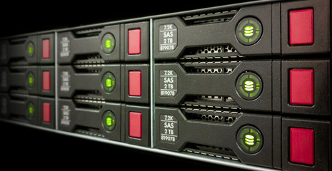 Obraz premium Serveur Baie de Disques
