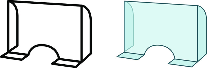 Counter Protector Barrier icon, Cashier Guard icon