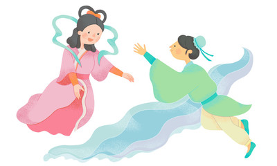 織姫と彦星のイラスト（シームレス）