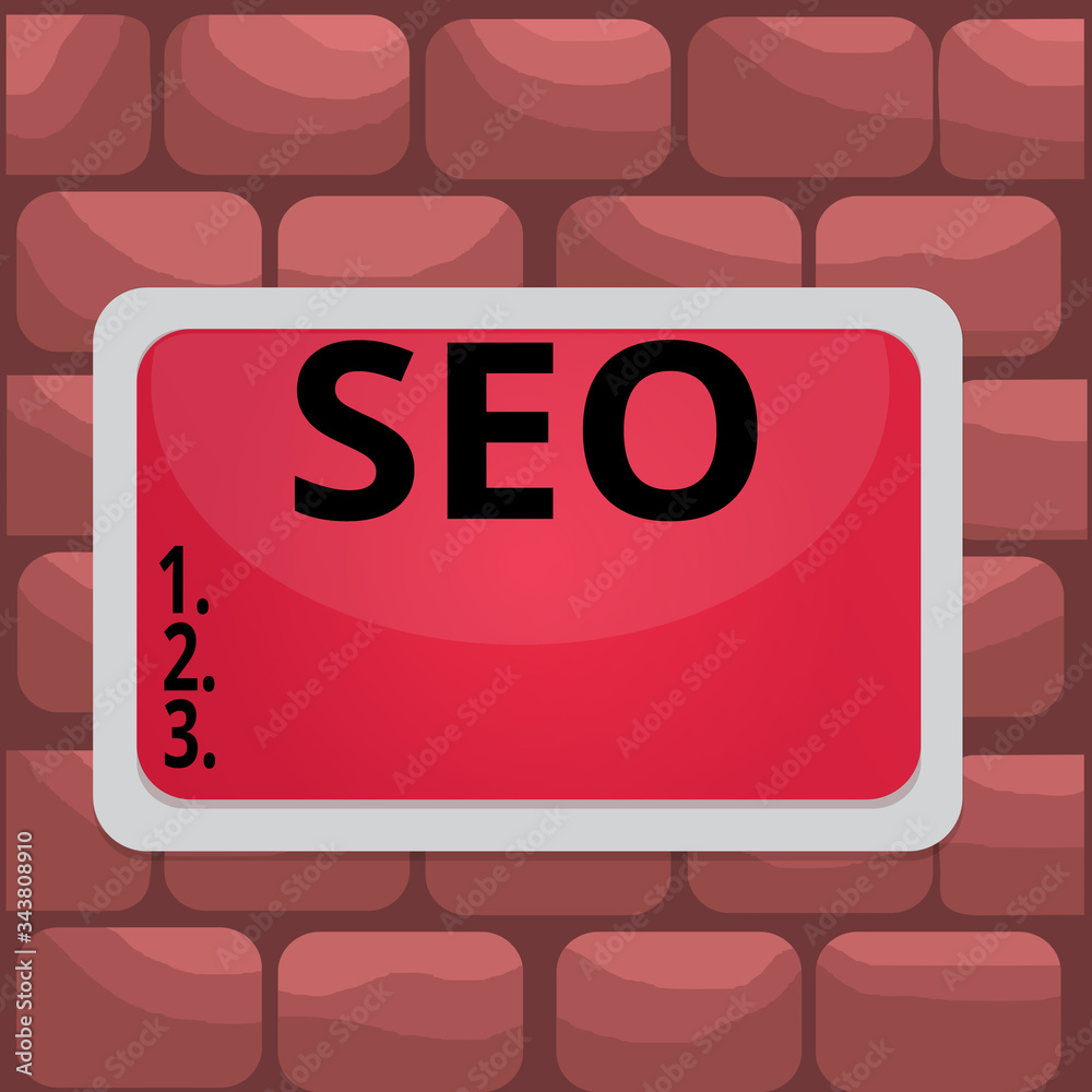 Poster handwriting text seo. conceptual photo practice of increasing the quantity and quality of traffic to