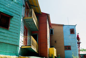 colorful houses in la boca, buenos aires