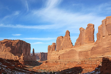 Park Avenue in the Arches national Park, Utah	