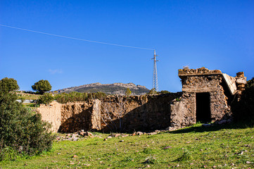 Ruined House Ruin Photographed in the Sardinian countryside