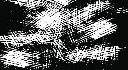Rough black and white texture vector. Distressed overlay texture. Grunge background. Abstract textured effect. Vector Illustration. Black isolated on white background. EPS10.