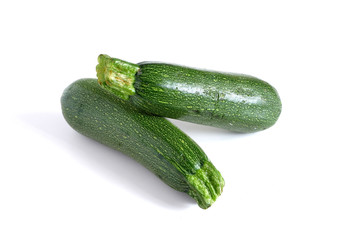 zucchini on a white background. Vitamins Vegetables.