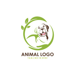 Nature dog logo design