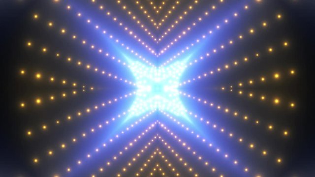 VJ lights multicolored flashing spot light. Wall stage led blinder blinking pink. Club concert dance disco DJ matrix beam fashion. floodlight halogen headlamp. 4k