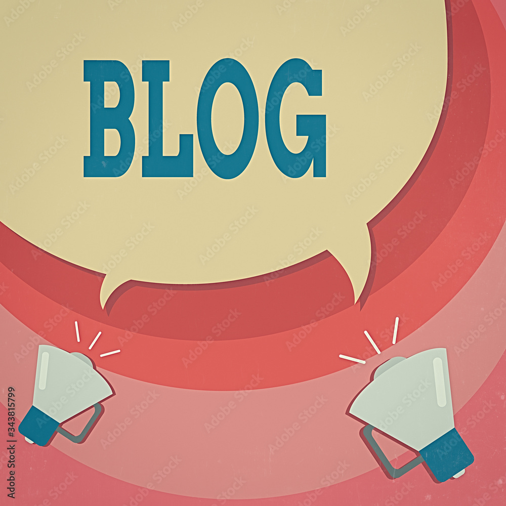Poster handwriting text writing blog. conceptual photo regularly updated website web page run by individual