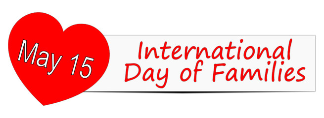 Fototapeta na wymiar International Day of Families Banner - 15 May - illustration