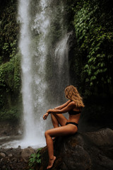 Fototapeta na wymiar Sendang Gile Waterfall