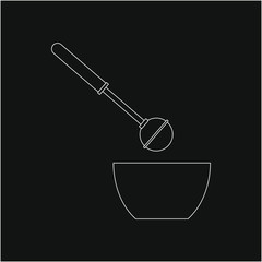 holy water hyssop of catholic church. Vector illustration for web and mobile design.