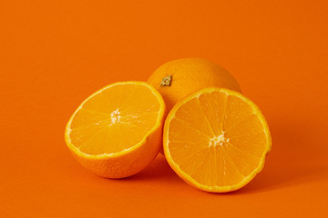 orange fruit on orange background
