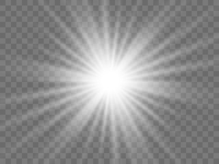 Sunlight on a transparent background