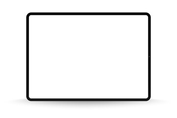 Realistic Silver u002F White Drawing Pad with Transparent Screen. 12.9 inch Scalable Tablet. High Detailed Device Mockup.  © Vector light Studio