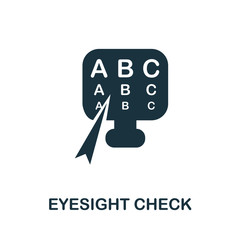 Eyesight Check icon. Simple illustration from ophthalmology collection. Creative Eyesight Check icon for web design, templates, infographics and more