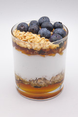 blueberries and yogurt