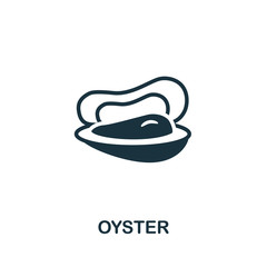 Oyster icon. Simple illustration from seafood collection. Creative Oyster icon for web design, templates, infographics and more