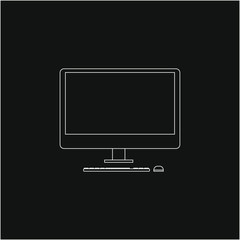 desktop computer. Vector illustration for web and mobile design.