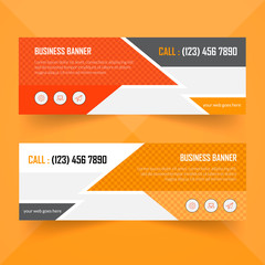 Web Banner Design. Corporate Business Concept Bannar Design .	