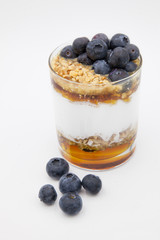 blueberries and yogurt