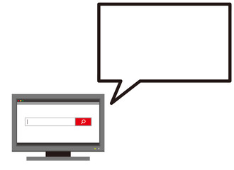 Fototapeta premium 検索画面と吹き出し