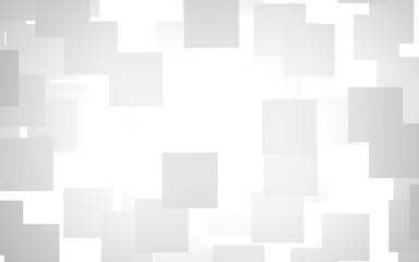 White abstract background. Misty backdrop with grey squares. 3D illustration