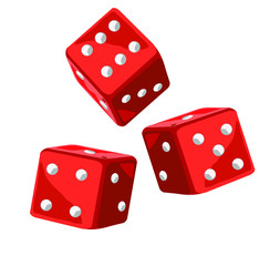 dice game icon gambling poker casino win isolated on white background