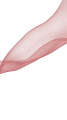 Abstract wave. Scarf. Bright ribbon on white background. Abstract smoke. Raster air background. Vertical image orientation. 3D illustration