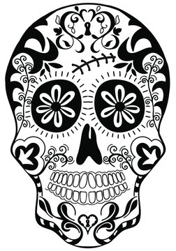 Day of  The Dead  sugar skull . Vector illustration