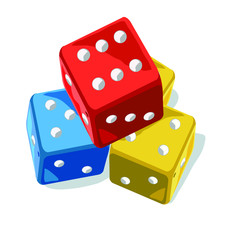 dice game icon gambling poker casino win isolated on white background