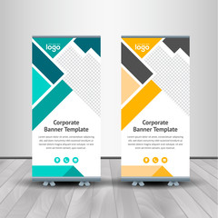 Roll-up for exhibitions, banner for seminar, layout for placement of photos. Universal stand for conference.	