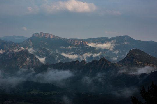 Sunset in Sant Llorens de Morunys, Solsona, Barcelona, Spain