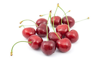 cherry on top of a white background.