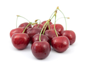 cherry on top of a white background.