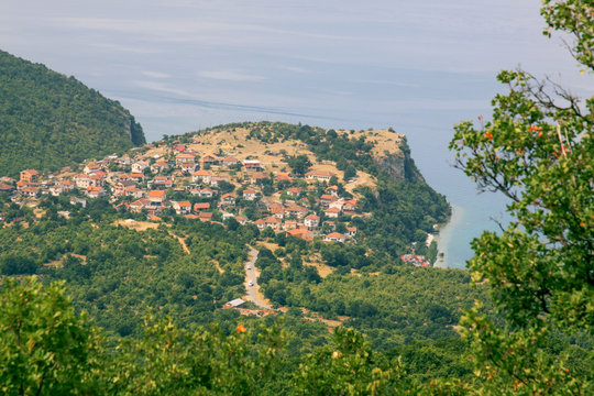 Trpejca village on Lake Ohrid coast, Macedonia
