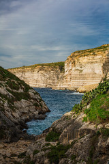 Fototapeta na wymiar White cliffs, Gozo, Malta