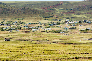 Obraz premium Rural housing and scenery, Coffee Bay, Eastern Cape, South Africa