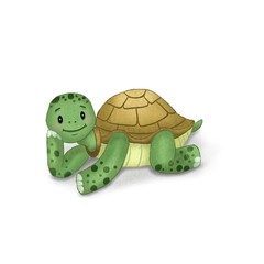 Illustration for children. Cute turtle.