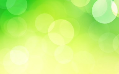 Green white and yellow luxury focus blur background. Abstract bokeh soft light gradient for concept ecology with graphic design poster banner and backdrop.