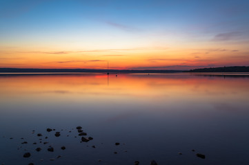 Sonnenuntergang in Herrsching am Ammersee