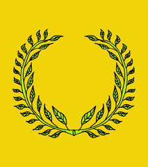 wreath print and embroidery graphic design vector art