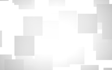 White abstract background. Misty backdrop with grey squares. 3D illustration