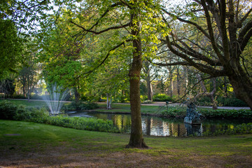 Queen Astrid parc in the city centre of the historic city Bruges in Belgium