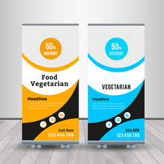 Roll-up for exhibitions, banner for seminar, layout for placement of photos. Universal stand for conference.	