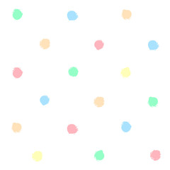 Seamless geometric pattern with colorful circles on a white background. Rainbow. Isolated  background. Great for fabric, wallpaper, textile, wrapping. Vector illustration. 