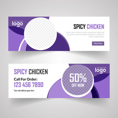 Food & Restuaruant Concept web Bannar Design Template.	