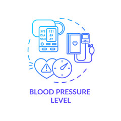 Blood pressure level concept icon