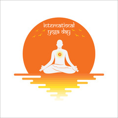 Illustration of international yoga day