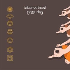 Illustration of international yoga day