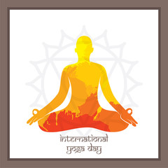 Illustration of international yoga day